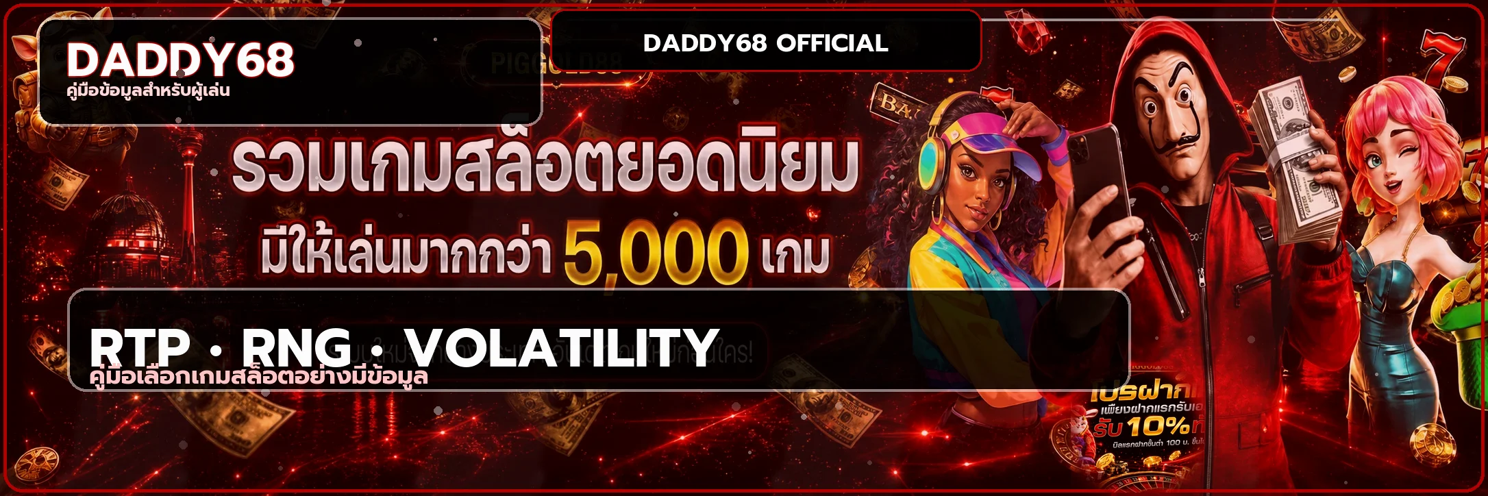 DADDY68 อ่าน RTP, RNG และ Volatility ก่อนเลือกสล็อต